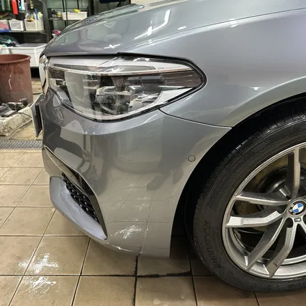 BMW 5시리즈 앞범퍼 찌그러짐 / 스크래치 판금도색 완벽복원! - 판교자동차외형복원 - / 분당 판금도색 / 분당 자동차 수리 / 판교 백현동 / 경기 성남