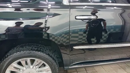 분당 수입차 휀다 판금 전문점 캐딜락 에스컬레이드 교환 없이 도색 복원 자차 보험수리 백현동 1급 공업사 / 경기 성남