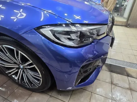 [판교 자동차 수리]BMW 3시리즈 앞범퍼 스크래치 피해차량 / 대물 보험수리 / 경기 성남
