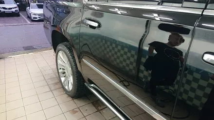 분당 수입차 휀다 판금 전문점 캐딜락 에스컬레이드 교환 없이 도색 복원 자차 보험수리 백현동 1급 공업사 / 경기 성남