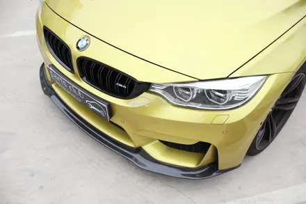 BMW F82 M4 오스틴옐로우 V타입 카본 프론트립 장착 / 서울 양천 신정동