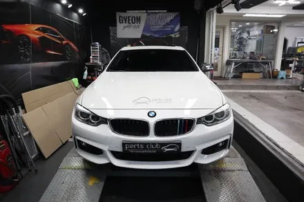 BMW F32 420d 퍼포먼스 P타입 카본 프론트립 장착 튜닝 앞범퍼 개조 / 서울 양천