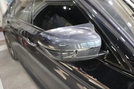 BMW G30 M550i 사이드미러 파손으로 깜박이 부품 수리 및 교체 드라이카본 M타입 뿔미러 / 서울 양천