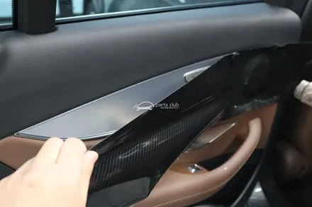 벤츠 W213 E300 실내 트림을 카본으로 랩핑해볼까? / 서울 양천