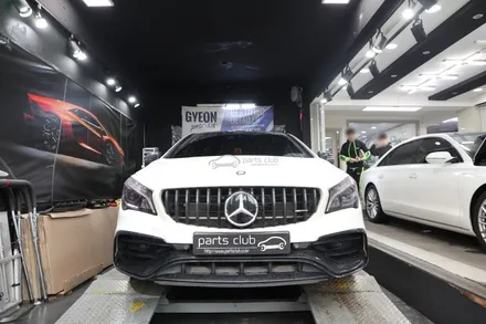 [파츠클럽] 벤츠 W117 CLA45 AMG 디스트로닉 엠블럼 장착이 가능할까? / 서울 양천