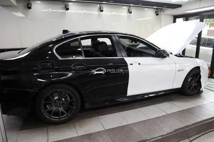 [파츠클럽] BMW F10 5시리즈 520d 다이아몬드 화이트 전체랩핑 / 서울 양천