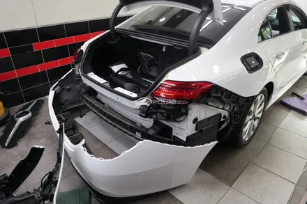 [파츠클럽] 벤츠 C257 CLS400d CLS53 AMG 뒷범퍼 바디킷 GT 세로그릴 교체 / 서울 양천
