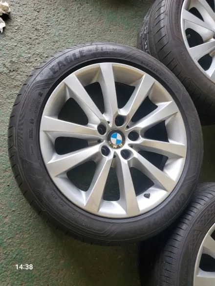 BMW 5시리즈 F바디 옵셋 PCD 120 5홀 5시리즈 순정 휠타이어 한대분 판매합니다 / 경기 포천 소흘