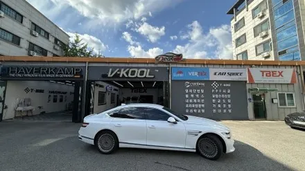동탄썬팅 제네시스 G80 레인보우 IS200 전면 33% 측후면 15% 시공 / 화성시 진안동