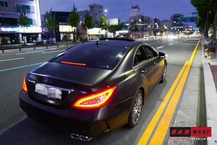 벤츠CLS전체랩핑 사틴블랙 / 대전 태평동