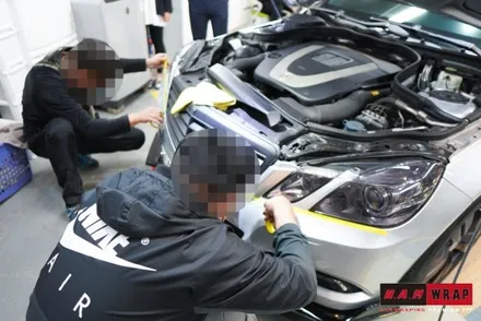 벤츠E클래스 디퓨저랩핑+본넷랩핑 / 대전 태평동