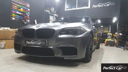BMW 520D(F10) M5룩 3M 사틴다크그레이 전체랩핑 광명,시흥랩핑 잘하는곳 퍼펙트카에서 완벽시공 받아보세요~ / 경기 시흥