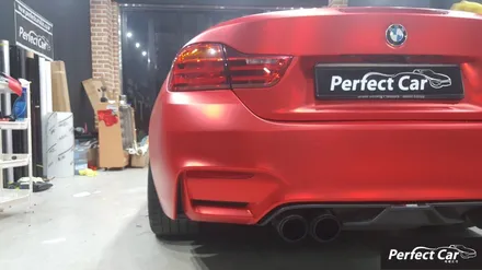 BMW M4 (F83)컨버터블 맥텍 무광크롬레드 완벽시공이 가능한 퍼펙트카! 고퀄리티의 전체랩핑 한번시공받아보세요~ 광명,시흥,부천,인천,안산,안양,오이도 지역 랩핑 강력추천! / 경기 시흥