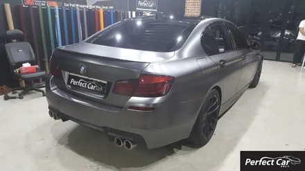 BMW 520D(F10) M5룩 3M 사틴다크그레이 전체랩핑 광명,시흥랩핑 잘하는곳 퍼펙트카에서 완벽시공 받아보세요~ / 경기 시흥