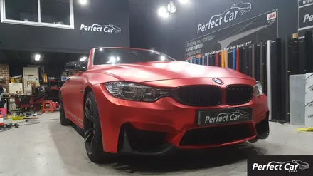 BMW M4 (F83)컨버터블 맥텍 무광크롬레드 완벽시공이 가능한 퍼펙트카! 고퀄리티의 전체랩핑 한번시공받아보세요~ 광명,시흥,부천,인천,안산,안양,오이도 지역 랩핑 강력추천! / 경기 시흥