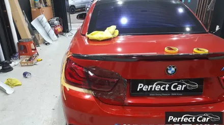 후방 테일램프 라이트필름 시공이 완벽한 퍼펙트카에서 BMW M4(F83) 컨버터블 테일렘프 라이트필름 완벽시공완료! 광명,시흥 라이트필름 잘하는 전문샵! 퍼팩트카에서 시공받으세요! / 경기 시흥