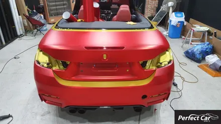 BMW M4 (F83)컨버터블 맥텍 무광크롬레드 완벽시공이 가능한 퍼펙트카! 고퀄리티의 전체랩핑 한번시공받아보세요~ 광명,시흥,부천,인천,안산,안양,오이도 지역 랩핑 강력추천! / 경기 시흥