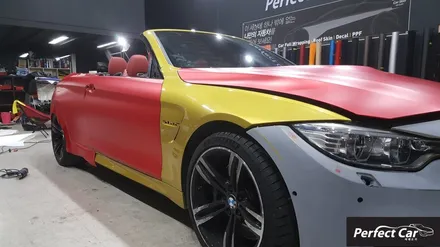 BMW M4 (F83)컨버터블 맥텍 무광크롬레드 완벽시공이 가능한 퍼펙트카! 고퀄리티의 전체랩핑 한번시공받아보세요~ 광명,시흥,부천,인천,안산,안양,오이도 지역 랩핑 강력추천! / 경기 시흥