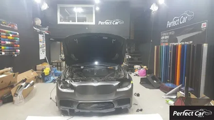 BMW 520D(F10) M5룩 3M 사틴다크그레이 전체랩핑 광명,시흥랩핑 잘하는곳 퍼펙트카에서 완벽시공 받아보세요~ / 경기 시흥