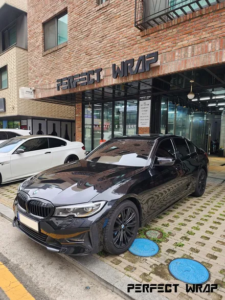 퍼펙트랩 BMW 320d [ 창틀랩핑/앰블럼제거/크롬죽이기/크롬딜리트/부분랩핑 ] 작업 후기 / 성남시 수정구 창곡동
