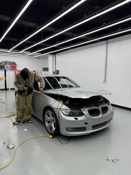 대구랩핑BMW335i 컨버터블 전체 제거 후 전체랩핑,전체 크롬 딜리트 스틱스!