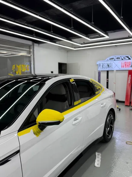 대구랩핑 쏘나타 디 엣지 전체 크롬 딜리트! 고광택 하이그로시 블랙 MEXX