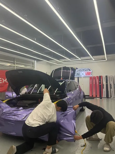 대구랩핑 벨로스터 전체 랩핑,루프 블랙 PPF 스틱스!!