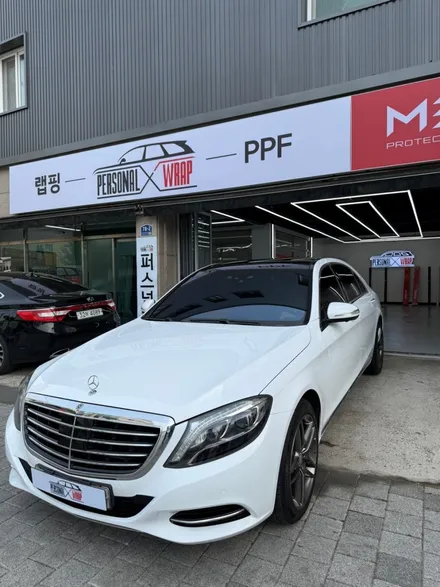 [대구랩핑] 랩핑PPF퍼스널랩 벤츠 S클래스 고광택 화이트 전체랩핑