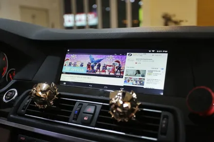 bmw 520d에 안드로이드 박스 m2c 카블릿을 딱! / 부산 금정