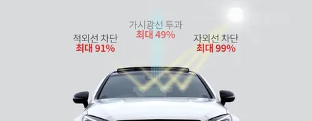 인천 수입차 벤츠s450 반사필름 브이쿨K 썬팅