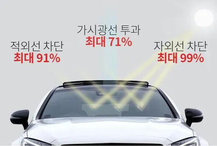 인천 벤츠 E클래스 E220d 수입차 브이쿨 VK + X 썬팅 최상의조합