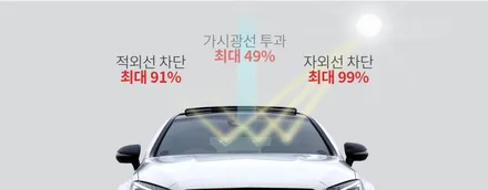 인천썬팅 BMW5시리즈 브이쿨 K 썬팅 재시공
