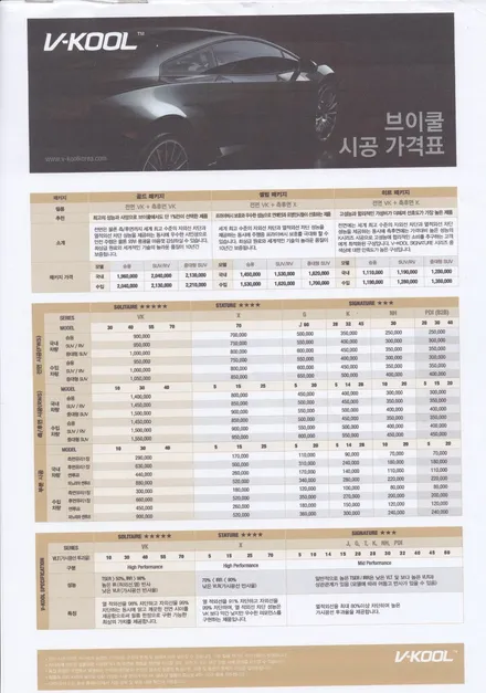 임팔라 인천 브이쿨 썬팅 K등급 가격은?열차단율은?
