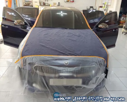 인천썬팅 기존쿠폰필름 제거후 브이쿨K 시리즈로 재시공한 스팅어