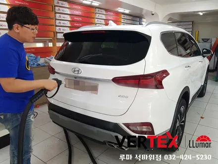 인천신차검수 및 썬팅,아이나비 퀀텀 시공 싼타페TM