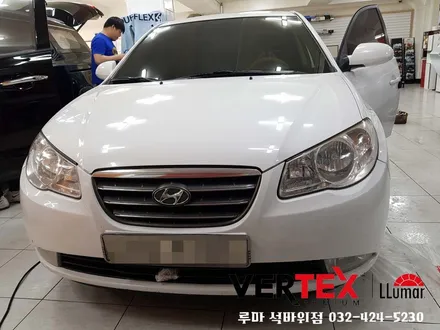 아반떼HD 루마 래티튜드로 전면썬팅 재시공