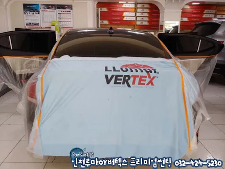 인천 제네시스G70 루마 반사필름 버텍스650 으로 썬팅재시공