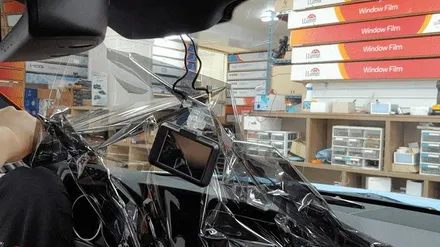 인천 벤츠E300 썬팅 루마 반사필름 버텍스650으로 재시공