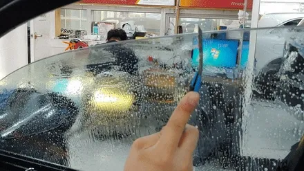 인천 아우디A6 루마 반사필름 버텍스650 측후면 썬팅 재시공