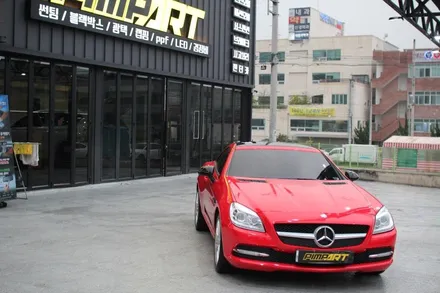 [구미 전체랩핑] [핌프아트] 벤츠 SLK 350 AMG Avery(에이버리) - 유광 카마인레드 전체랩핑 / 구미시 인의동