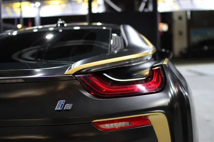 구미랩핑/BMW i8 사틴블랙 전체랩핑 시공기. / 구미시 인의동