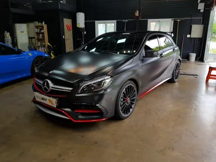 구미랩핑/구미전체랩핑/벤츠 A45amg 포스넘치는 사틴블랙 전체랩핑 시공기~!! / 구미시 인의동