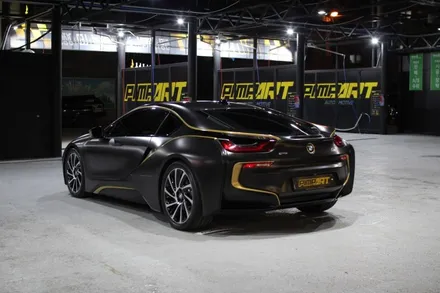구미랩핑/BMW i8 사틴블랙 전체랩핑 시공기. / 구미시 인의동