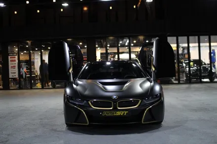 구미랩핑/BMW i8 사틴블랙 전체랩핑 시공기. / 구미시 인의동