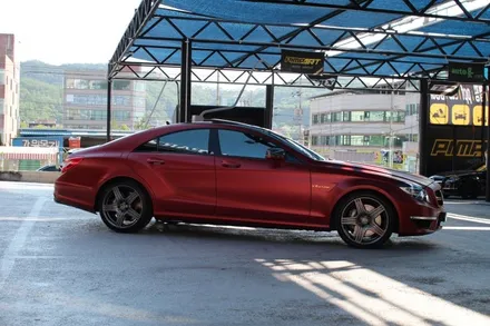 [구미 랩핑] 벤츠 cls63 AMG 사틴뱀파이어레드 풀랩 시공기~! / 구미시 인의동