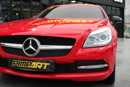 [구미 전체랩핑] [핌프아트] 벤츠 SLK 350 AMG Avery(에이버리) - 유광 카마인레드 전체랩핑 / 구미시 인의동