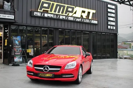 [구미 전체랩핑] [핌프아트] 벤츠 SLK 350 AMG Avery(에이버리) - 유광 카마인레드 전체랩핑 / 구미시 인의동