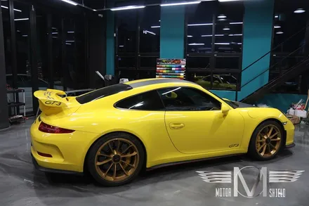 포르쉐 911GT3 글로스그레이 유광 전체랩핑 & 카본 랩핑 [대전 랩핑 PPF 모터쉴드] / 대전 유성구