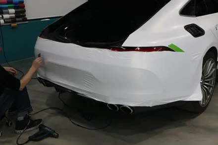 이젠 사틴으로 즐기자 메르세데스 벤츠 GT43 AMG라이트 PPF, 필름 3M 사틴 펄 프로즌 바닐라 전체랩핑 by 대전랩핑 & 대전PPF 모터쉴드 / 대전 유성구