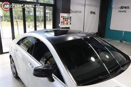 벤츠 CLS63 3M 글로스 블랙 루프스킨 재시공 by 대전랩핑 & 대전PPF 모터쉴드 / 대전 유성구